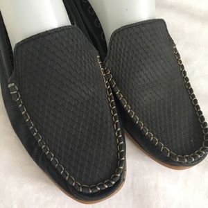 Clarks African made leather mules loafers